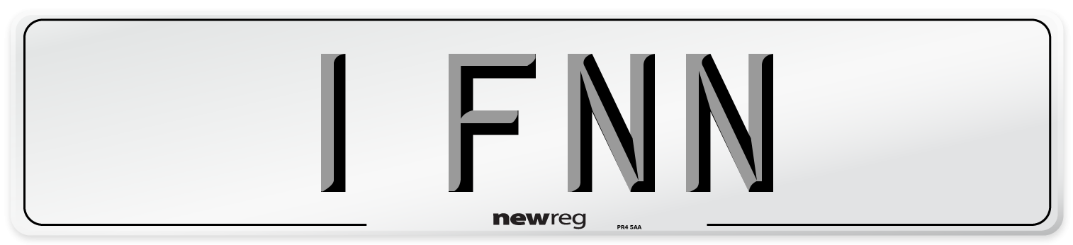 1 FNN Number Plate from New Reg